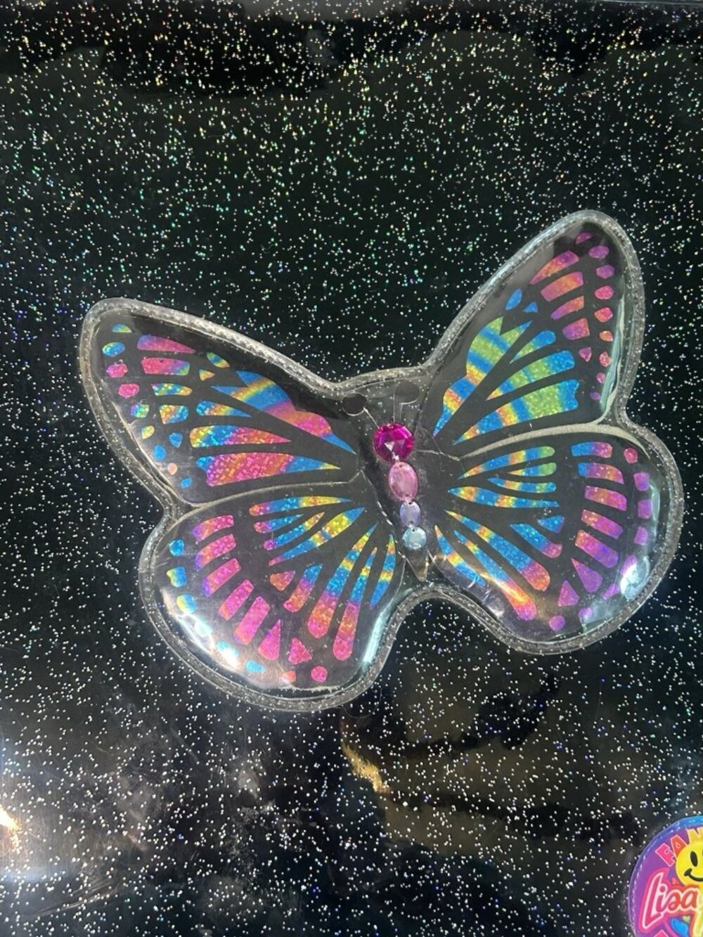 Lisa Frank Y2K Butterfly Glitter Zip Binder Trapper Keeper Organizer Vintage Vtg - Picture 10 of 16